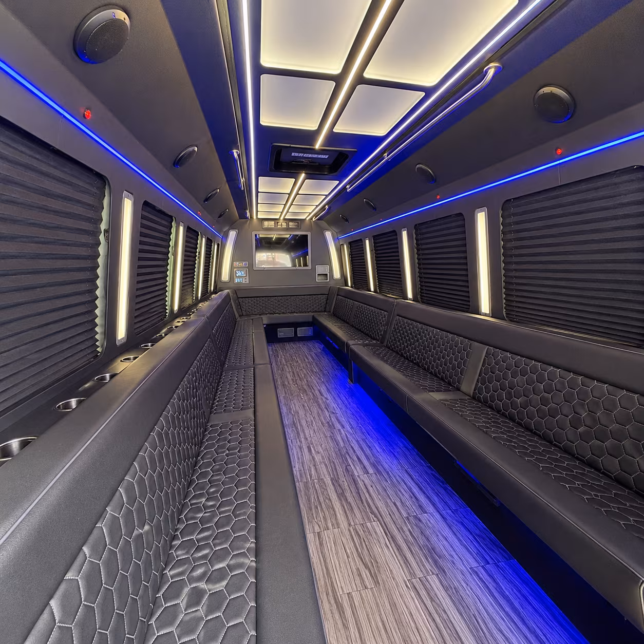 concord 30 passenger party bus interior