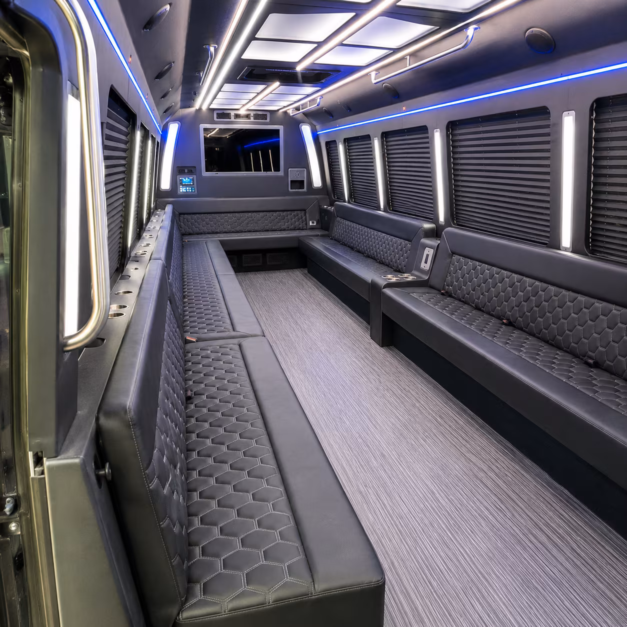 concord 40 passenger party bus interior