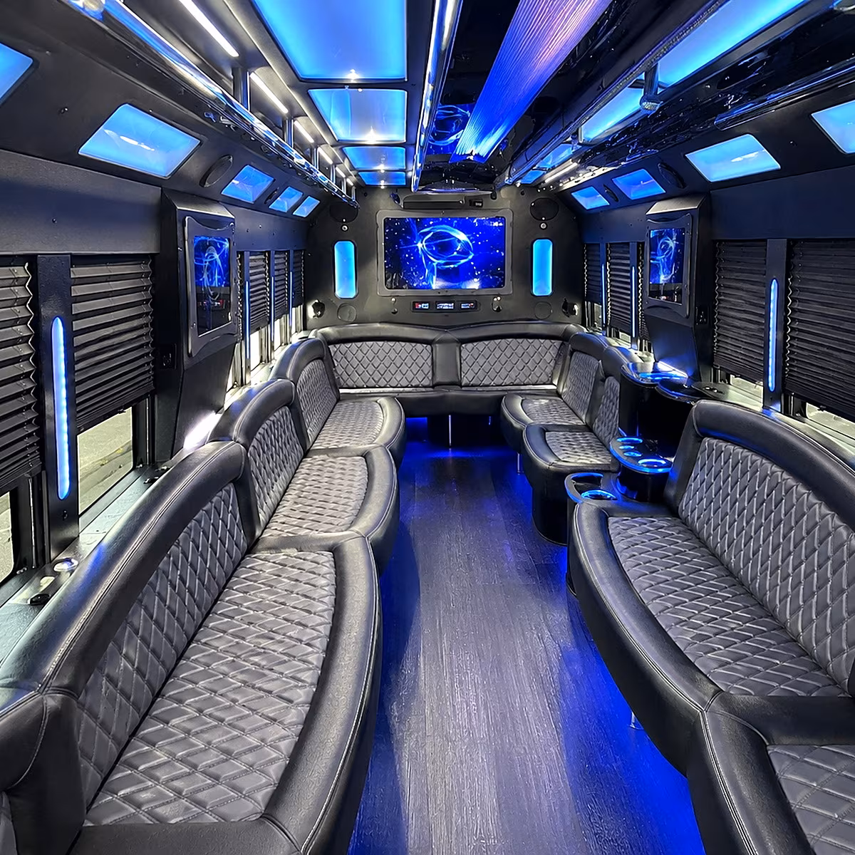 concord 50 passenger party bus interior