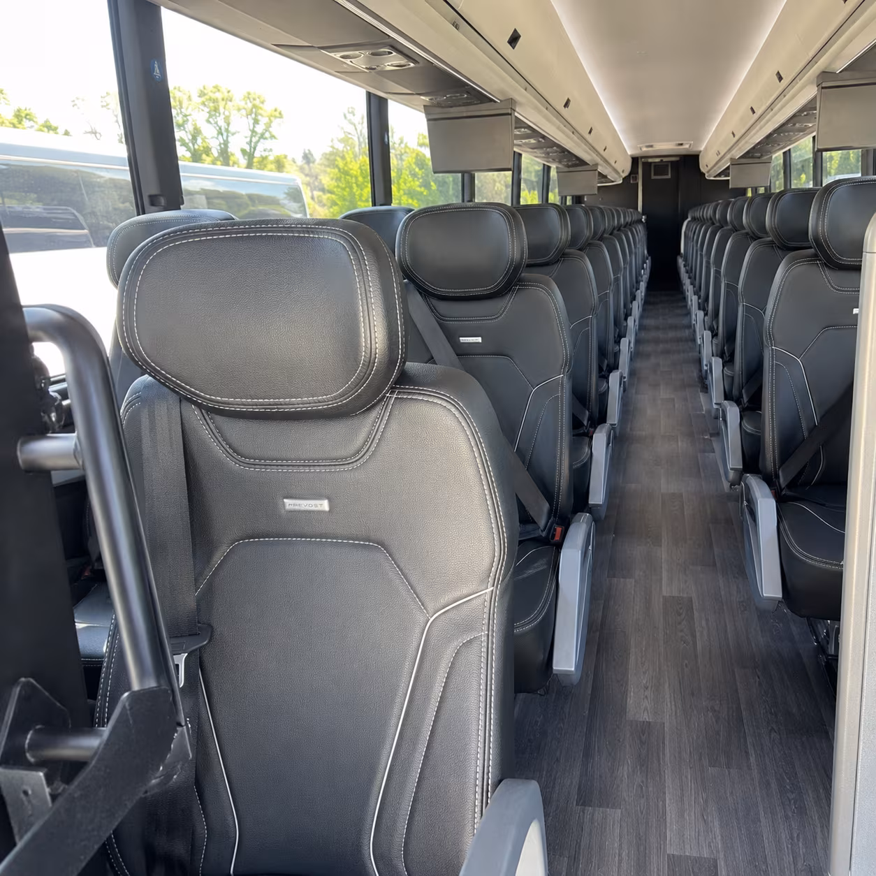 concord charter bus rental interior